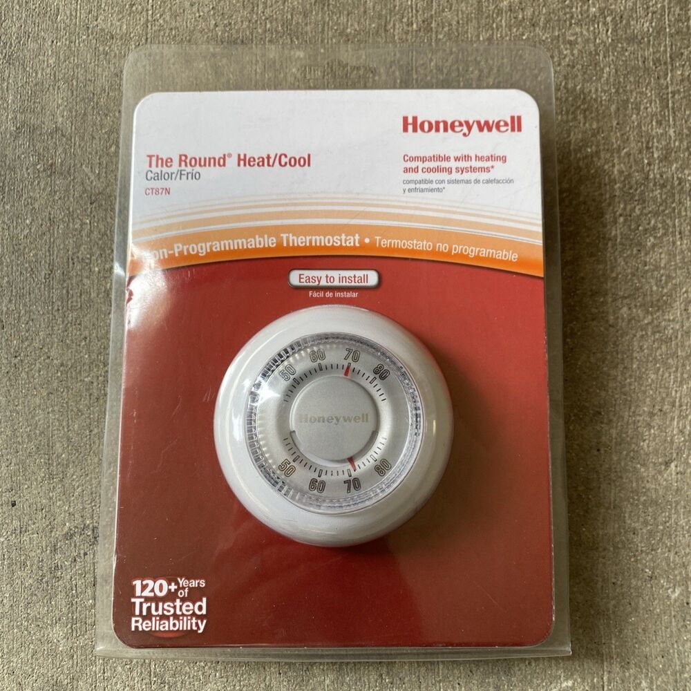 Honeywell CT87N Round Manual Thermostat LG White New